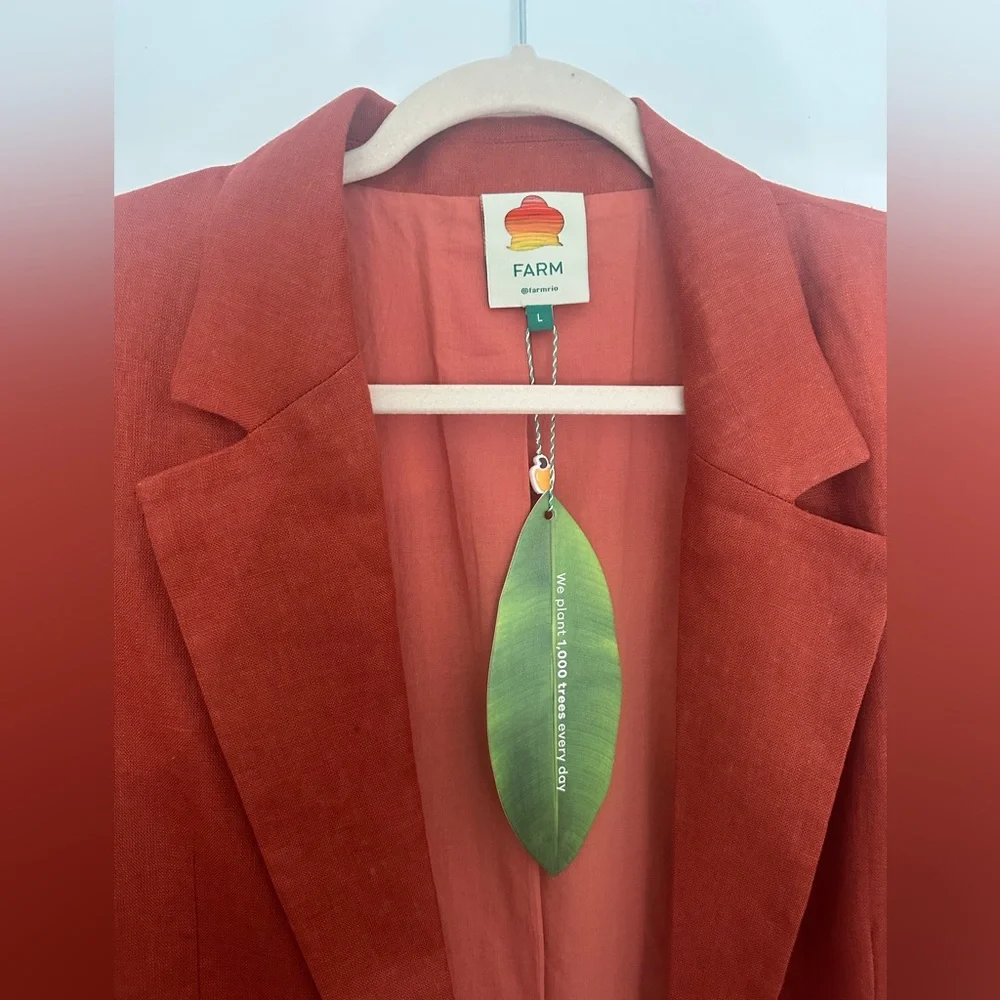FARM Rio Orange Blazer - Picture 3 of 11